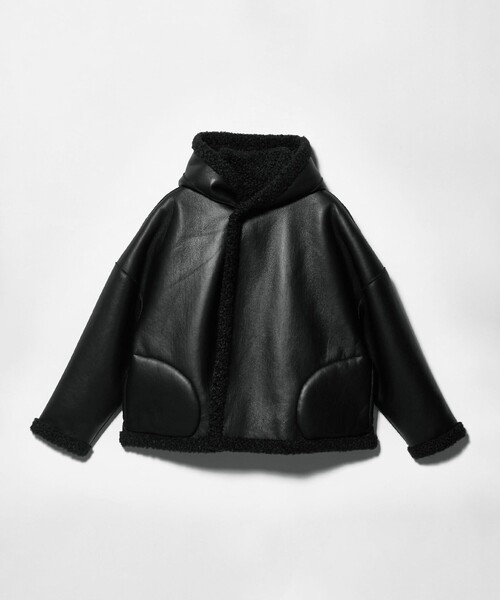 VACHEMENT＞レザーライク ボア コンビ ジャケット（その他アウター
