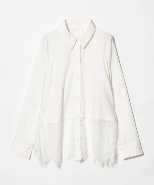 EMMEL REFINES（エメルリファインズ）の「＜EMMEL REFINES＞EM レース レイヤー シャツ（シャツ/ブラウス・レディース・ライトブルー/ホワイト・FREE）」の16枚目の写真