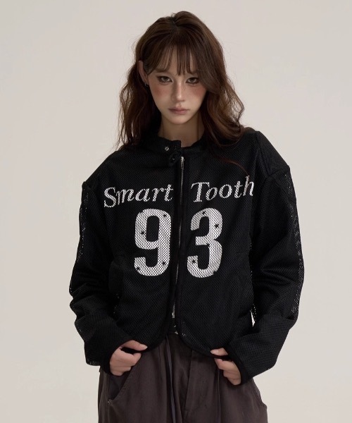 FUNdaysion(ファンデイション)の「メッシュプリントブルゾン(パット付き)(ブルゾン・レディース・ブラック・M)」の1枚目の写真