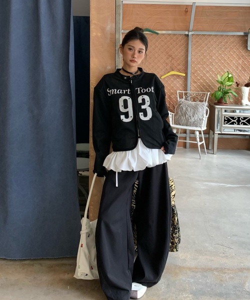 FUNdaysion(ファンデイション)の「メッシュプリントブルゾン(パット付き)(ブルゾン・レディース・ブラック・M)」の22枚目の写真