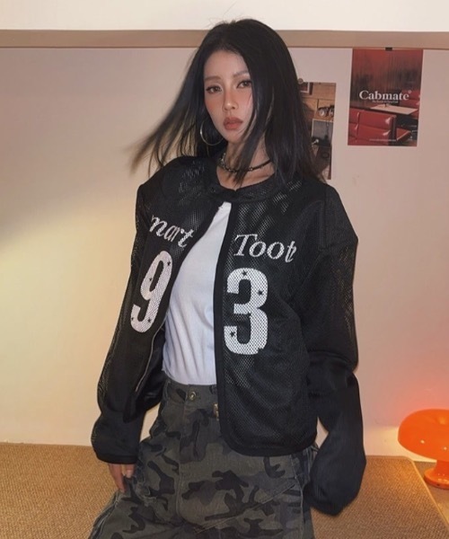 FUNdaysion(ファンデイション)の「メッシュプリントブルゾン(パット付き)(ブルゾン・レディース・ブラック・M)」の11枚目の写真