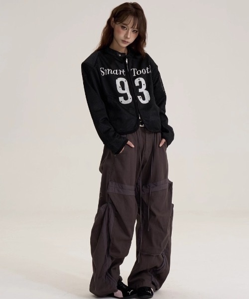 FUNdaysion(ファンデイション)の「メッシュプリントブルゾン(パット付き)(ブルゾン・レディース・ブラック・M)」の5枚目の写真