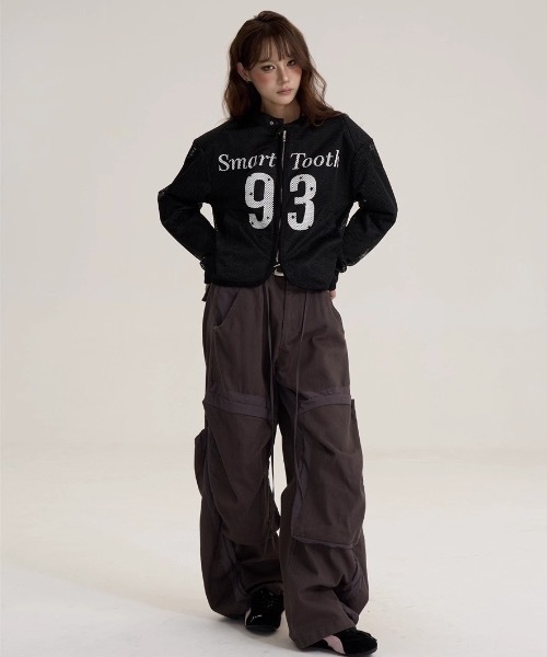 FUNdaysion(ファンデイション)の「メッシュプリントブルゾン(パット付き)(ブルゾン・レディース・ブラック・M)」の10枚目の写真