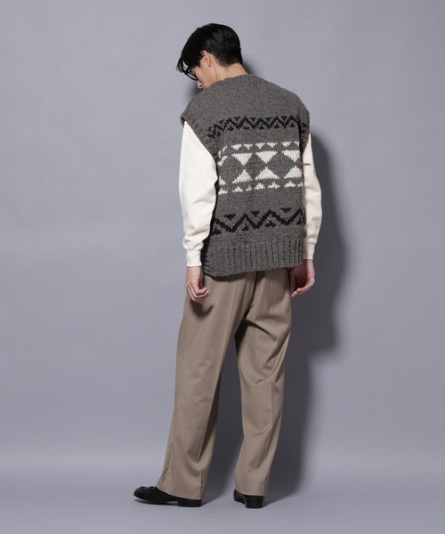 NANO universe（ナノユニバース）の「ペルー産ハンドニットベスト（ベスト・メンズ・ホワイト/ブラック/モカ・M/L）」の11枚目の写真