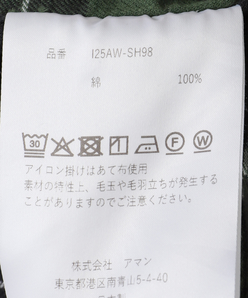 INSCRIRE（アンスクリア）の「【INSCRIRE /アンスクリア】Flannel Shirt Dress：シャツ（シャツ/ブラウス・レディース・グリーン・36）」の10枚目の写真