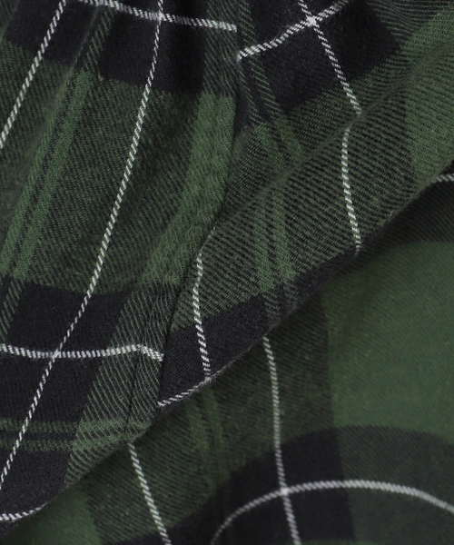 INSCRIRE（アンスクリア）の「【INSCRIRE /アンスクリア】Flannel Shirt Dress：シャツ（シャツ/ブラウス・レディース・グリーン・36）」の11枚目の写真