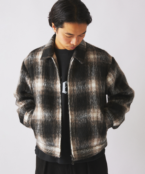 JOURNAL STANDARD relume（ジャーナルスタンダード　レリューム）の「シャギー オンブレ ワークジャケット（その他アウター・メンズ・ブラック/グリーン/ブラウン・LARGE/MEDIUM）」の8枚目の写真