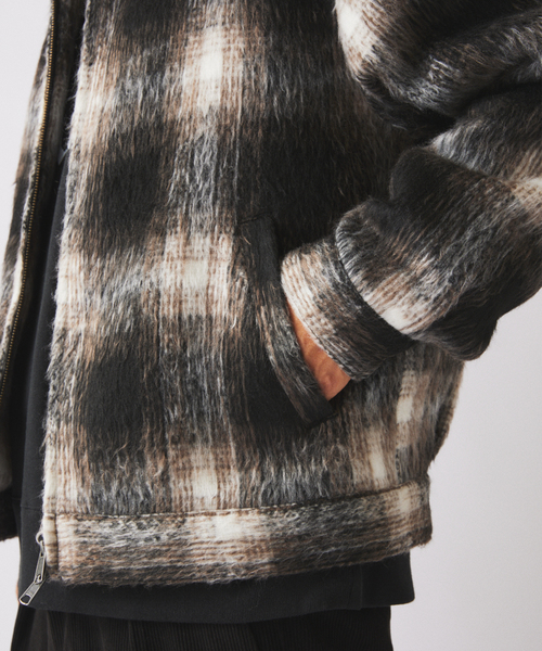 JOURNAL STANDARD relume（ジャーナルスタンダード　レリューム）の「シャギー オンブレ ワークジャケット（その他アウター・メンズ・ブラック/グリーン/ブラウン・LARGE/MEDIUM）」の11枚目の写真