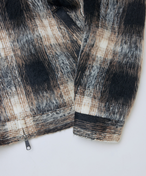 JOURNAL STANDARD relume（ジャーナルスタンダード　レリューム）の「シャギー オンブレ ワークジャケット（その他アウター・メンズ・ブラック/グリーン/ブラウン・LARGE/MEDIUM）」の12枚目の写真