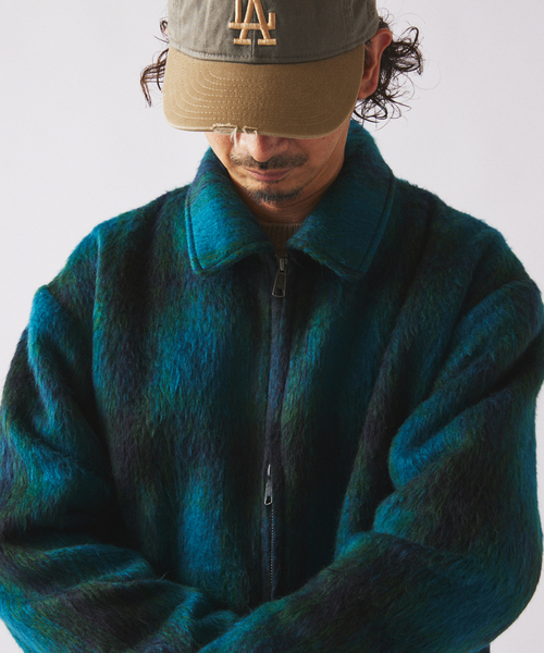 JOURNAL STANDARD relume（ジャーナルスタンダード　レリューム）の「シャギー オンブレ ワークジャケット（その他アウター・メンズ・ブラック/グリーン/ブラウン・LARGE/MEDIUM）」の4枚目の写真