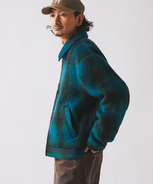 JOURNAL STANDARD relume（ジャーナルスタンダード　レリューム）の「シャギー オンブレ ワークジャケット（その他アウター・メンズ・ブラック/グリーン/ブラウン・LARGE/MEDIUM）」の7枚目の写真
