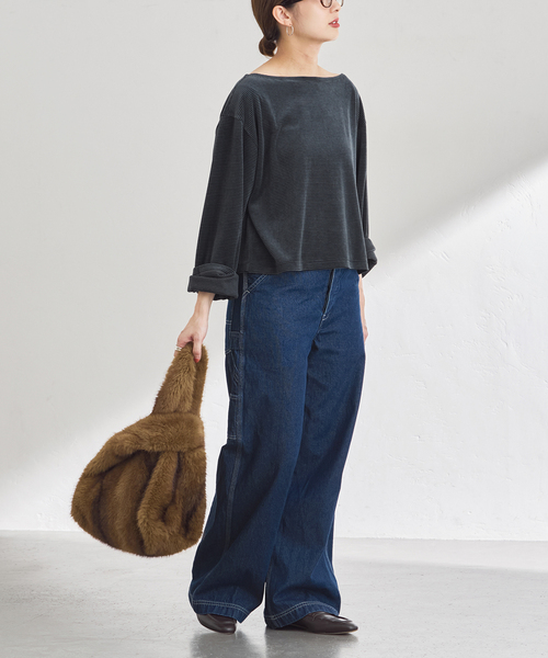 FRAMeWORK（フレームワーク）の「UNION HERCULES/ユニオンヘラクレス MADE オーバーサイズペインターパンツ（デニムパンツ・レディース・ネイビー・SMALL/MEDIUM）」の3枚目の写真