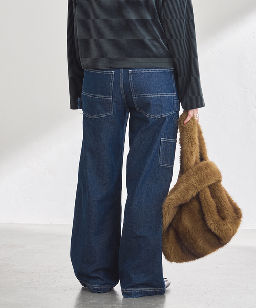 FRAMeWORK（フレームワーク）の「UNION HERCULES/ユニオンヘラクレス MADE オーバーサイズペインターパンツ（デニムパンツ・レディース・ネイビー・SMALL/MEDIUM）」の9枚目の写真