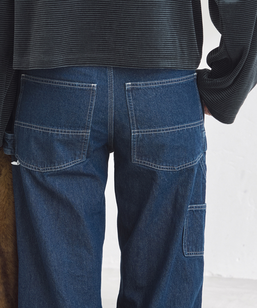 FRAMeWORK（フレームワーク）の「UNION HERCULES/ユニオンヘラクレス MADE オーバーサイズペインターパンツ（デニムパンツ・レディース・ネイビー・SMALL/MEDIUM）」の11枚目の写真