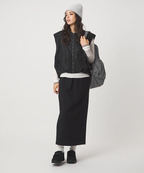 green label relaxing(グリーンレーベルリラクシング)の「リブ ニットキャップ 2 / ニット帽(ニットキャップ/ビーニー・レディース・ライトグレー/オフホワイト/グレー系・FREE)」の9枚目の写真