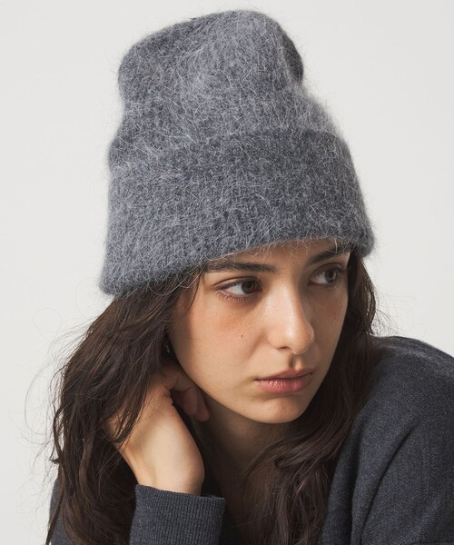 green label relaxing(グリーンレーベルリラクシング)の「リブ ニットキャップ 2 / ニット帽(ニットキャップ/ビーニー・レディース・ライトグレー/オフホワイト/グレー系・FREE)」の12枚目の写真