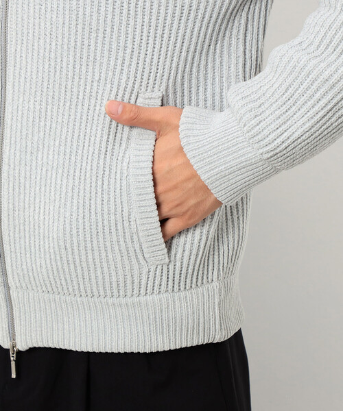 COMME CA ISM（コムサイズム）の「モール ドライバーズニット（ニット/セーター・メンズ・ブラック/グレー・LARGE/MEDIUM）」の19枚目の写真