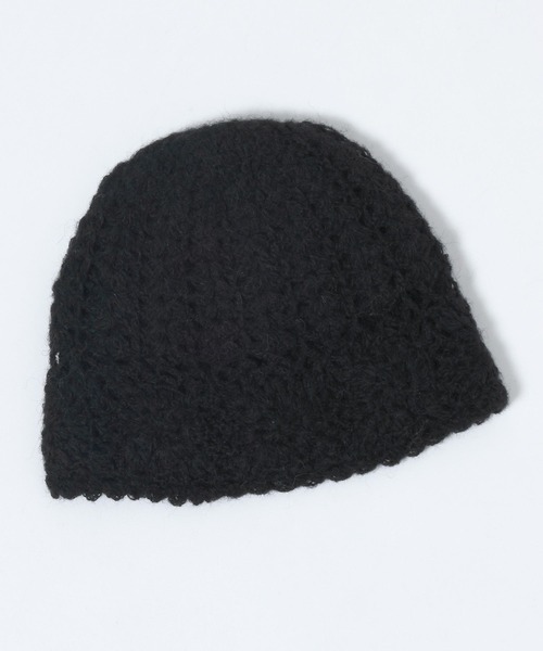 JEANASIS（ジーナシス）の「カギアミニットワッチ/601809（ニットキャップ/ビーニー・レディース・ブラック/ナチュラル/レッド系その他・FREE）」の2枚目の写真