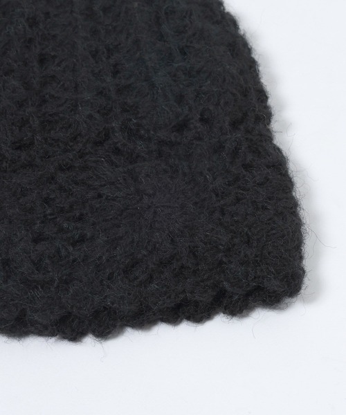 JEANASIS（ジーナシス）の「カギアミニットワッチ/601809（ニットキャップ/ビーニー・レディース・ブラック/ナチュラル/レッド系その他・FREE）」の6枚目の写真