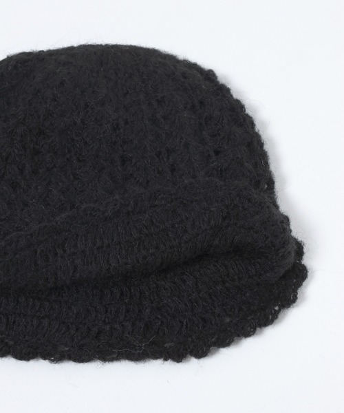 JEANASIS（ジーナシス）の「カギアミニットワッチ/601809（ニットキャップ/ビーニー・レディース・ブラック/ナチュラル/レッド系その他・FREE）」の7枚目の写真