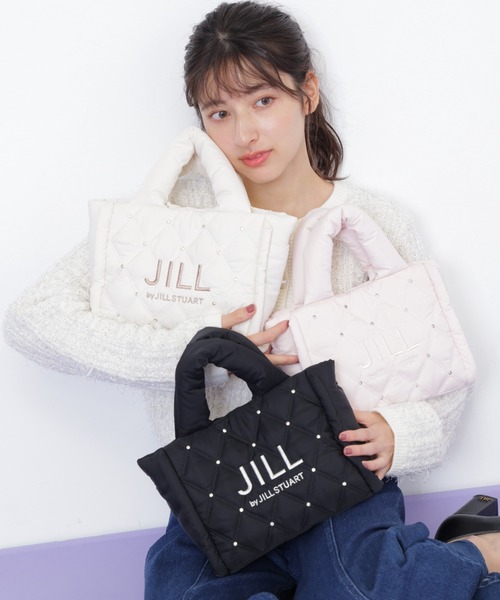 JILL by JILL STUART(ジルバイジルスチュアート)の「◇キルティングパフトートバッグ(トートバッグ・レディース・ピンク/ホワイト/ブラック・FREE)」の4枚目の写真