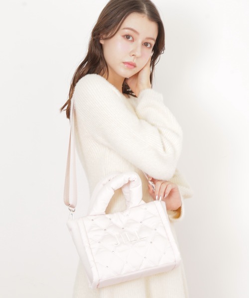JILL by JILL STUART(ジルバイジルスチュアート)の「◇キルティングパフトートバッグ(トートバッグ・レディース・ピンク/ホワイト/ブラック・FREE)」の6枚目の写真