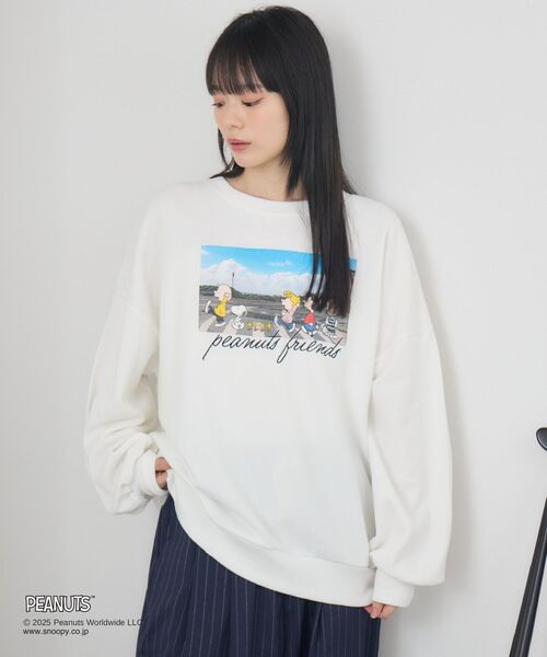 RETRO GIRL(レトロガール)の「PEANUTSトレーナー(スウェット・レディース・オフホワイト/ライトグレー/ブラック・FREE)」の21枚目の写真