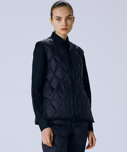 TAION(タイオン)の「TAION/タイオン/MILITARY V NECK W-ZIP DOWN VEST(ダウンベスト・レディース・ブラック・S/M/L)」の6枚目の写真