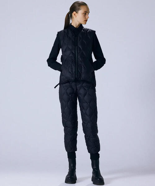 TAION(タイオン)の「TAION/タイオン/MILITARY V NECK W-ZIP DOWN VEST(ダウンベスト・レディース・ブラック・S/M/L)」の7枚目の写真