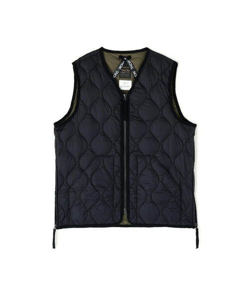 TAION(タイオン)の「TAION/タイオン/MILITARY V NECK W-ZIP DOWN VEST(ダウンベスト・レディース・ブラック・S/M/L)」の8枚目の写真