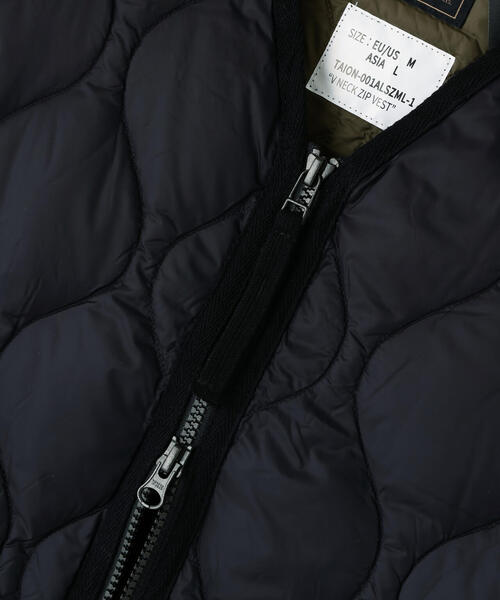 TAION(タイオン)の「TAION/タイオン/MILITARY V NECK W-ZIP DOWN VEST(ダウンベスト・レディース・ブラック・S/M/L)」の13枚目の写真