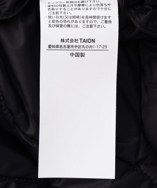 TAION(タイオン)の「TAION/タイオン/MILITARY V NECK W-ZIP DOWN VEST(ダウンベスト・レディース・ブラック・S/M/L)」の17枚目の写真
