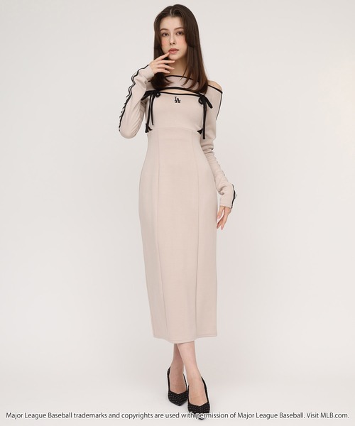 セール】【MLB】配色パイピングカットアウトワンピース（ワンピース