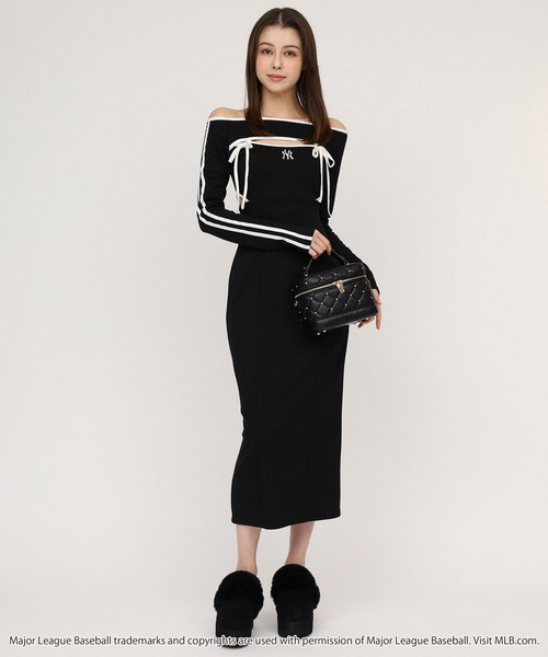 セール】【MLB】配色パイピングカットアウトワンピース（ワンピース
