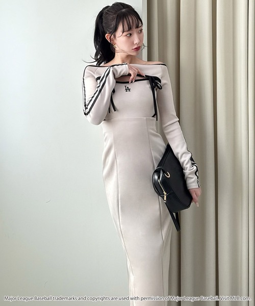 セール】【MLB】配色パイピングカットアウトワンピース（ワンピース