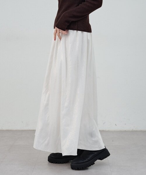 SHENERY（シーナリー）の「シャイニースカート（スカート・レディース・ホワイト/ブラック・38/36）」の8枚目の写真