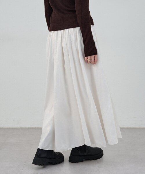 SHENERY（シーナリー）の「シャイニースカート（スカート・レディース・ホワイト/ブラック・38/36）」の11枚目の写真