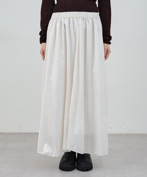 SHENERY（シーナリー）の「シャイニースカート（スカート・レディース・ホワイト/ブラック・38/36）」の12枚目の写真