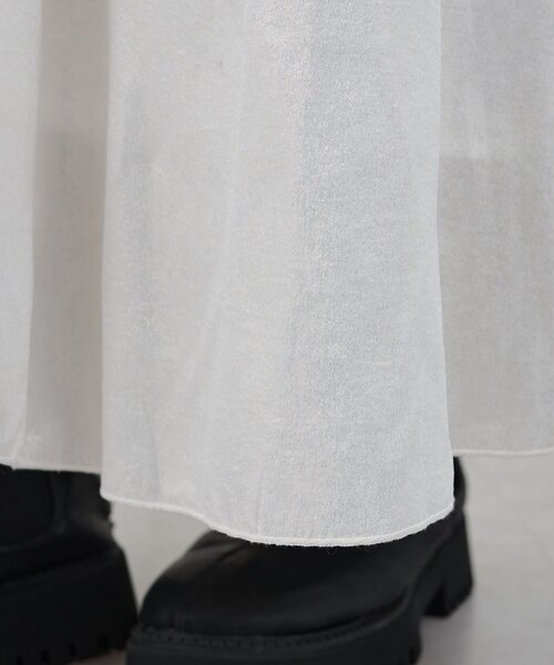 SHENERY（シーナリー）の「シャイニースカート（スカート・レディース・ホワイト/ブラック・38/36）」の16枚目の写真