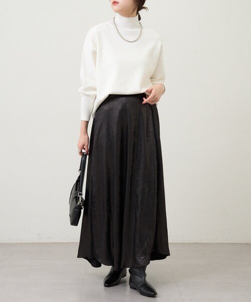 SHENERY（シーナリー）の「シャイニースカート（スカート・レディース・ホワイト/ブラック・38/36）」の17枚目の写真