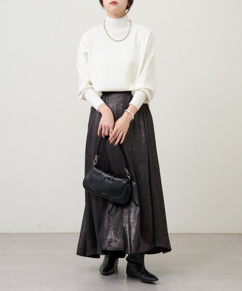 SHENERY（シーナリー）の「シャイニースカート（スカート・レディース・ホワイト/ブラック・38/36）」の18枚目の写真