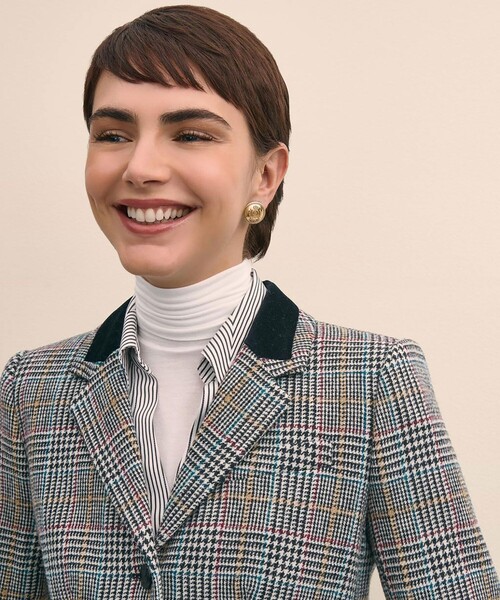 BROOKS BROTHERS(ブルックスブラザーズ)の「ウール マルチカラーチェック 3ボタンライディングジャケット(テーラードジャケット・レディース・マルチ・0/4/6/8/2)」の4枚目の写真