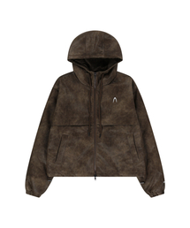 AAKAM（アーカム）の「Leather Puffer Jacket (Brown)（ダウンジャケット/コート）」