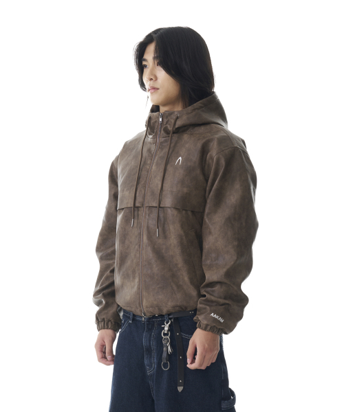 AAKAM(アーカム)の「Leather Puffer Jacket (Brown)(ダウンジャケット/コート・レディース・その他・1/2)」の10枚目の写真