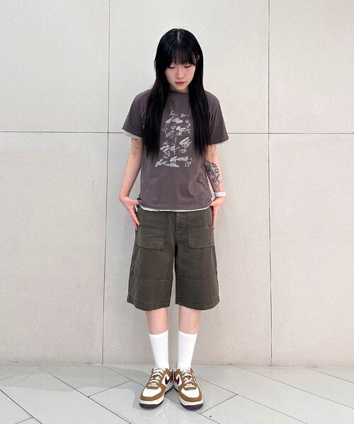 INSILENCE（インサイロンス）の「ガーメントダイ バermuda ショーツ ブラウン（その他パンツ・レディース・その他・SMALL/MEDIUM/LARGE）」の6枚目の写真