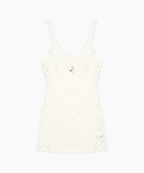 SINOON（シヌーン）の「Rose Embroidered Knit Sleeveless Dress (Cream)（ワンピース・レディース・アイボリー・FREE）」の4枚目の写真