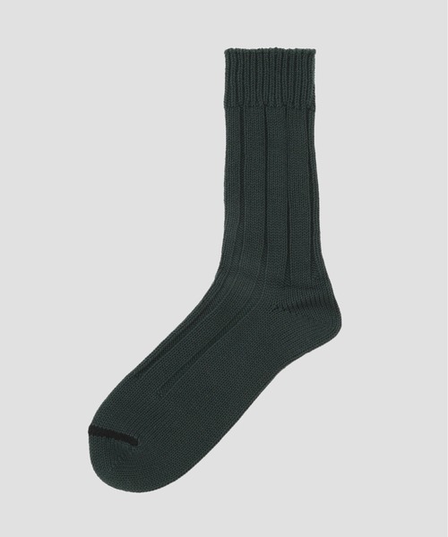MHL.（エムエイチエル）の「WIDE RIB COTTON SOCKS（ソックス/靴下・メンズ・ホワイト系その他2/ブラック/ブルー系その他4・FREE）」の3枚目の写真