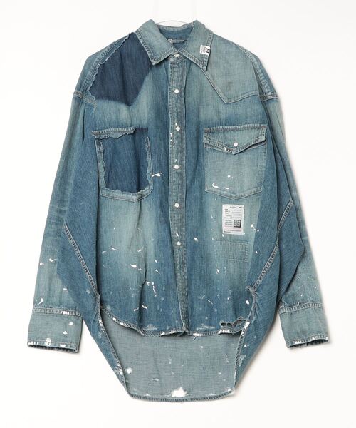 MIHARAYASUHIRO（ミハラヤスヒロ）の「【MIHARAYASUHIRO/ミハラヤスヒロ】DISTRESSES DENIM SHIRTS（シャツ/ブラウス・メンズ・インディゴブルー・44）」の3枚目の写真