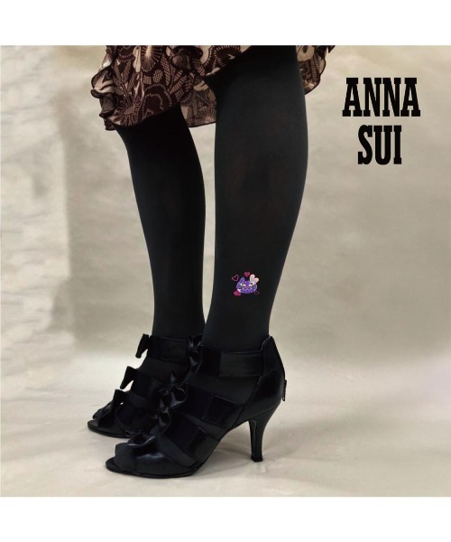 ANNA SUI(アナスイ)の「フェイクカラー刺繍タイツ(タイツ/ストッキング・レディース・パープル/ベージュ・M~L)」の3枚目の写真