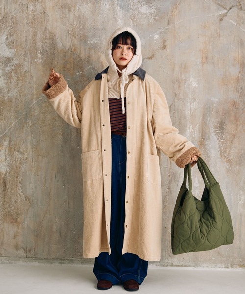 Crisp（クリスプ）の「リボンニットバラクラバ（ニットキャップ/ビーニー・レディース・ベージュ/アイボリー・FREE）」の8枚目の写真